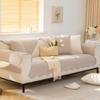 Europe Washed Cotton Sofa Cushion Four Seasons Universal Couch Cover Jacquard Non-slip Willow Leaf Pattern Sofa Towel Wave Edge