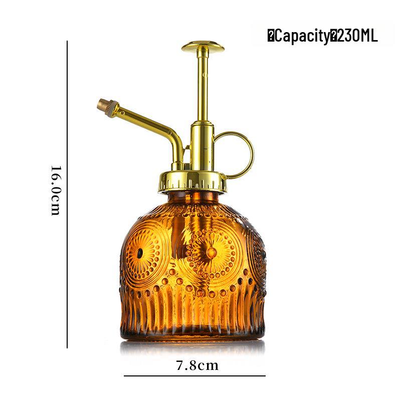 Embossed Glass Watering Sprayer for Home and Garden Decor