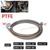 Universal 12" 24" 36" 48" 60" Turbo Oil Feed Line Kit Stainless steel Braided AN4 0+90 Degree PTFE Turbine Oil Feed Pipe