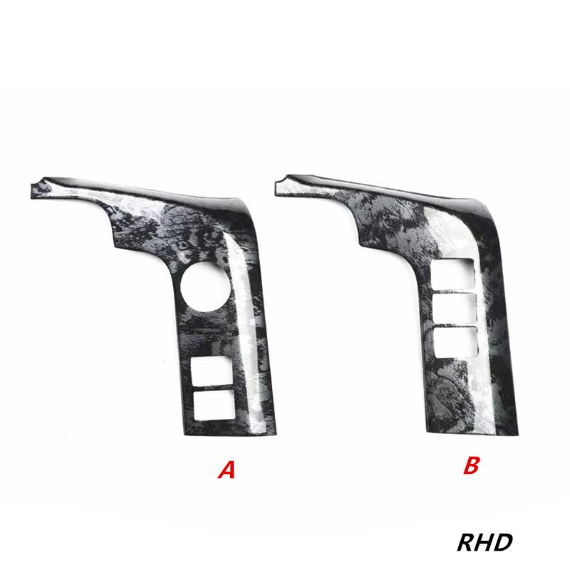 For Toyota Voxy Noah 70Series ZRR70 ABS Carbon Fiber Style Car Decoration Headlamp Control Panel Pasted with Interior Trim Strip