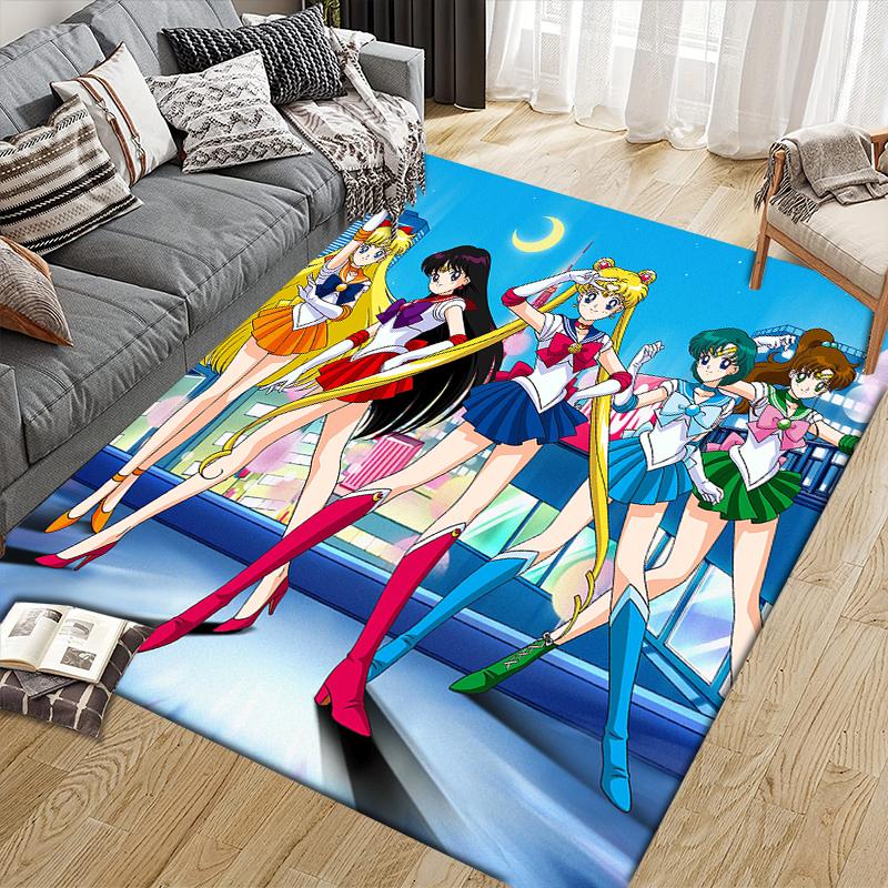 Sailor Moon Transformation Area Rug, Sailor Moon Fan Soft Carpet, Great Gift.chl