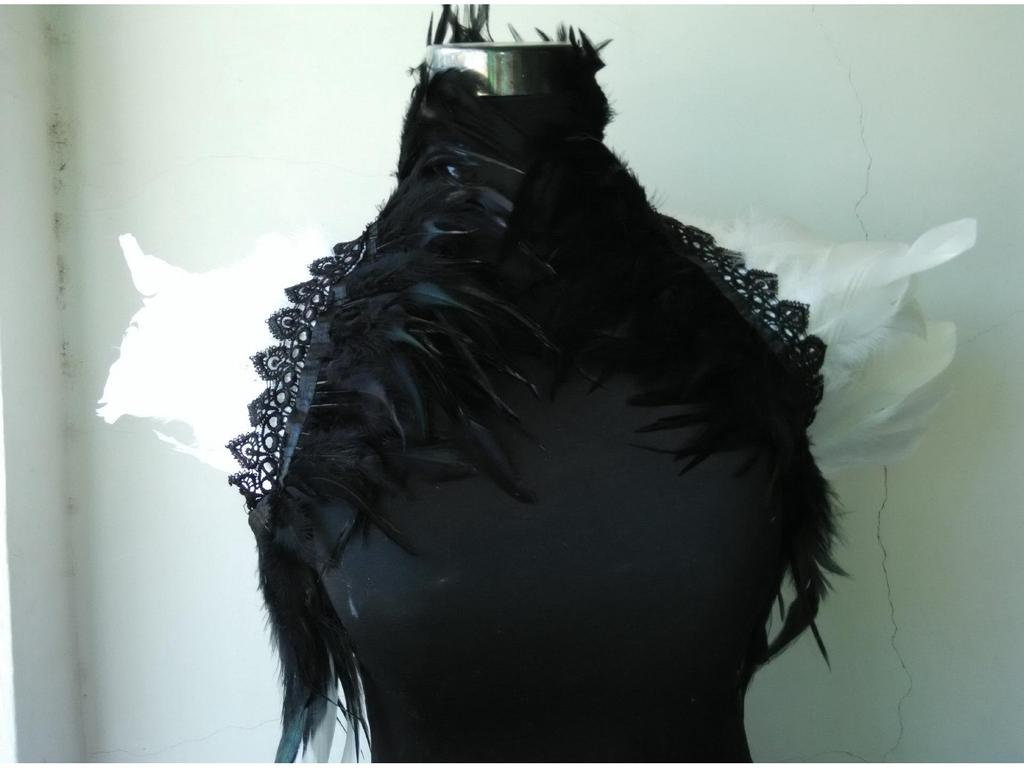 Шоу-накидка из перьев: Элегантный жилет с искусственным воротником и комплект со шарфом