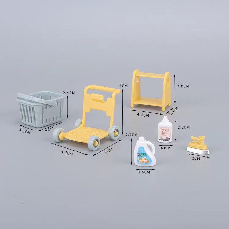 Миниатюрная имитация игры в домик, набор игрушечной стиральной машины, детская мини-кукольный домик, маленькая мебель, модель для самостоятельной сборки