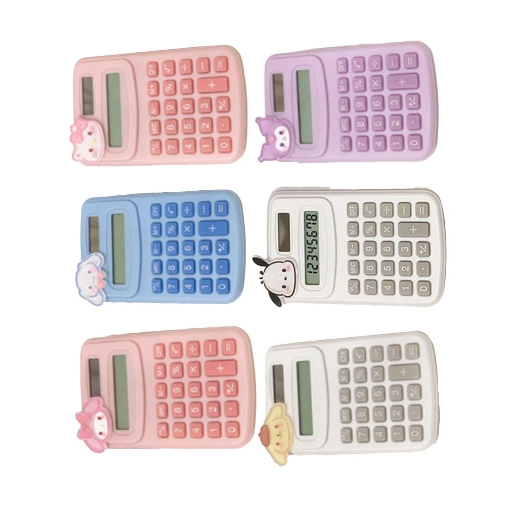 Cartoon Calculator Multifunctional Handheld Small Pocket Calculator with LED Display for Desktop Off