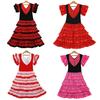 Dot Design Spanish Dance Dress Short Sleeve Gypsy Dress Fashion Traditional Spanish Dress  Cosplay