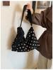 Hobo Bag Women PU Black Polka Dot Daily Commute
