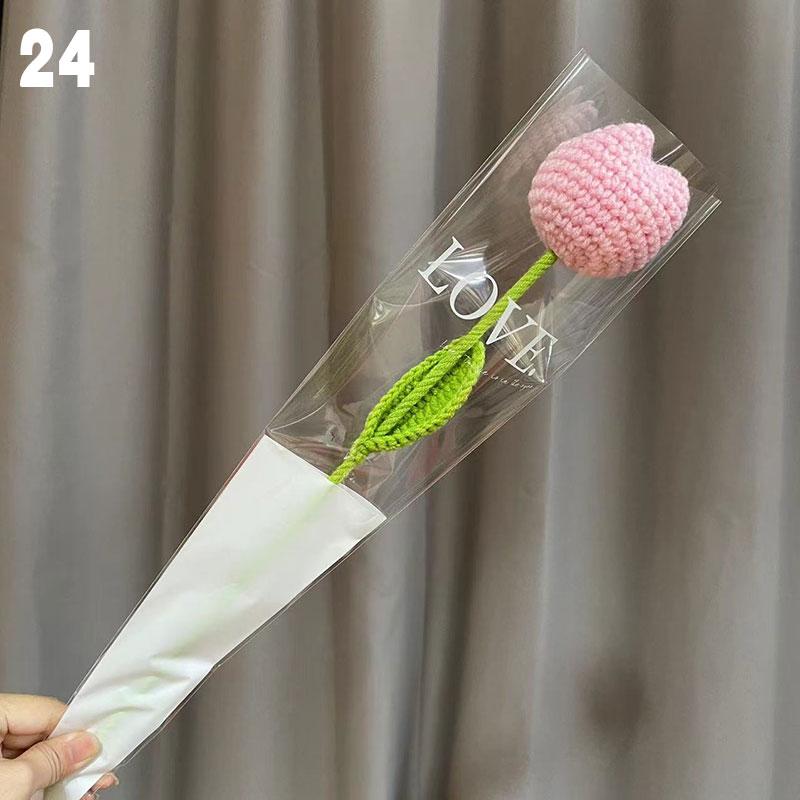 1 шт. свадебное украшение ручной вязки цветок роза тюльпаны букет искусственных цветов вязаный букет