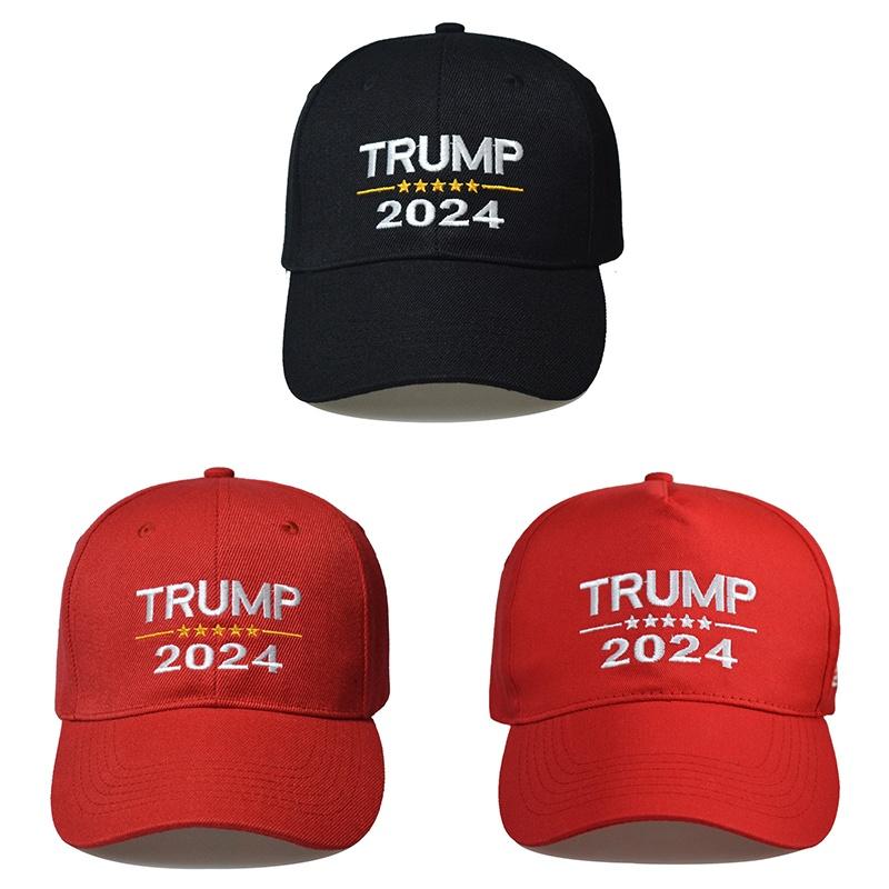 2024 Кепка Трампа Американский флаг Бейсбол Поп-вышивка Президентская