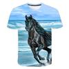 Новая летняя модная мужская женская детская футболка с единорогом и рисунком лошади в повседневном уличном стиле, дышащая, легкая, классная