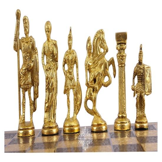 Brass Chess with Realistic Piece