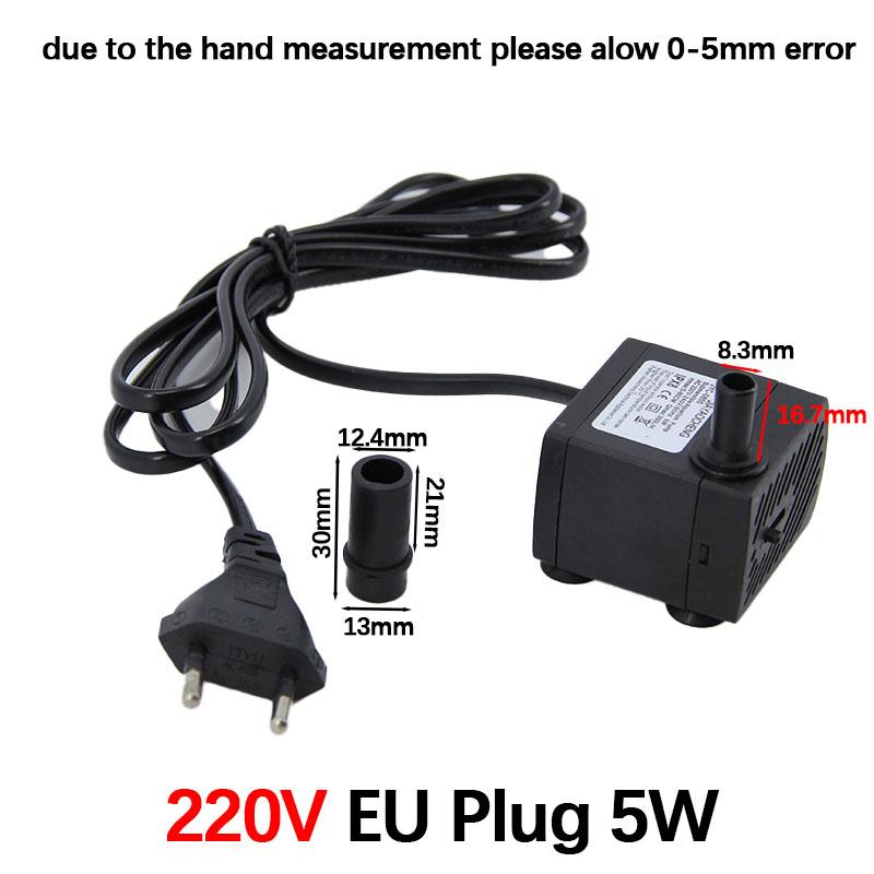 3/5/10/16/25/35/45 Вт Погружной Водяной микро Насос EU 220 В для Водного Сада Гидропонных Систем Аквариума Настольных Фонтанов Понда