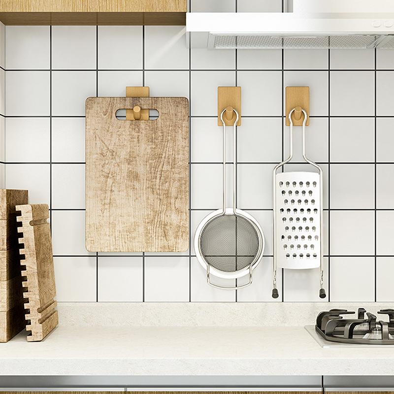 2 шт. Настенные крючки-вешалки из орехового дерева, без сверления, скандинавский крючок для пальто, держатель для полотенец, ключей, полка для хранения, украшение