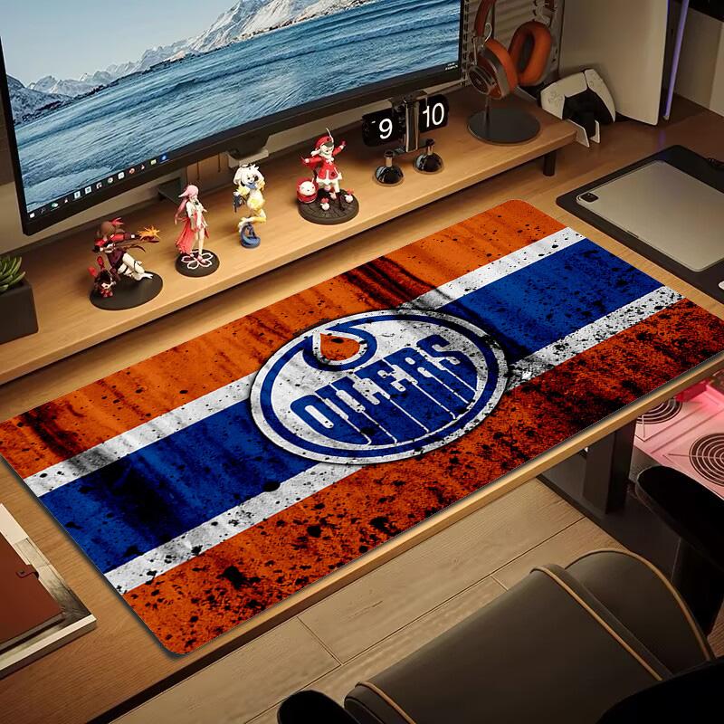 Edmonton Oilers Color Mouse Pad Large Gaming Table Cushion Non-slip Laptop Tablet Big Mousepad XXL Mat Mini PC Playmat With Lock edge