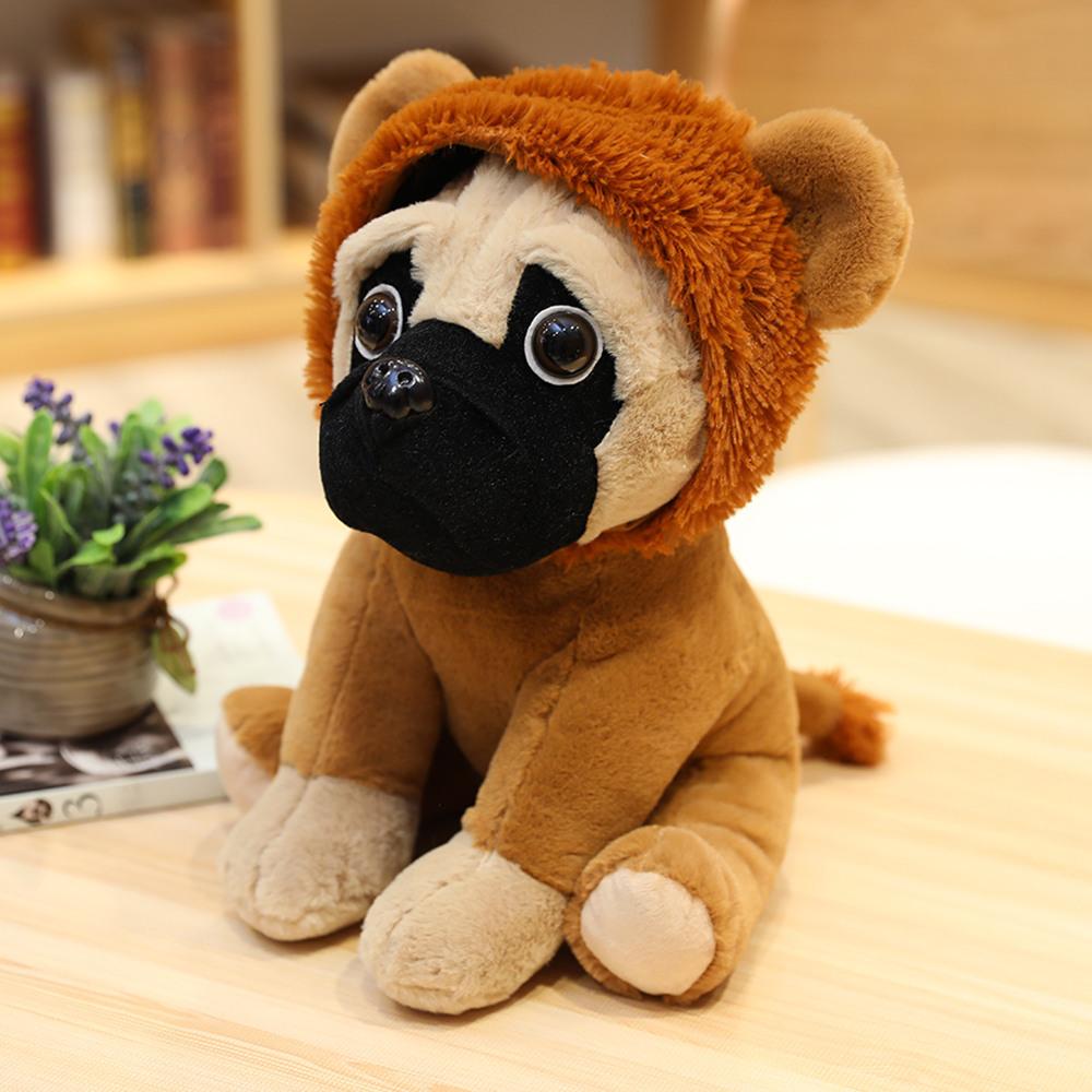 Creative Dinosaur Shar Pei Dog Doll Plush Toy Simulation Dog Transformation Pug Dog Doll Birthday Gift