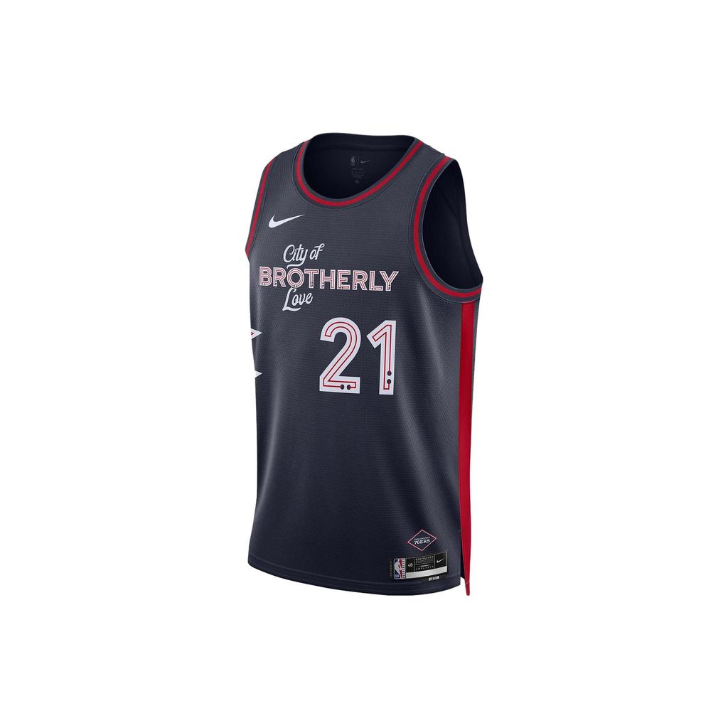 Nike Dri Fit НБА Свингмен Джоэл Эмбиид Филадельфия 76ers Городская версия 2023/24 Майка DX8515-420