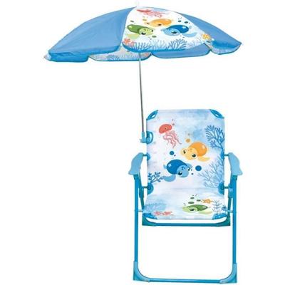 Садовая мебель - FUN HOUSE - стульчик My Little Turtle Shell В. 53 x Ш. 38,5 x Г. 37,5 см с зонтиком 65 см - Для детей!