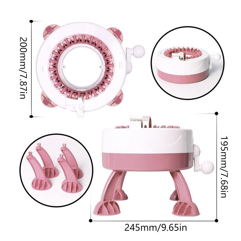 Children DIY Handheld Knitting Toy Wool Machine 48 Needles Round Barrel Craft Kit For Kids Knitting Fun And Creativity Great Gift For Beginners