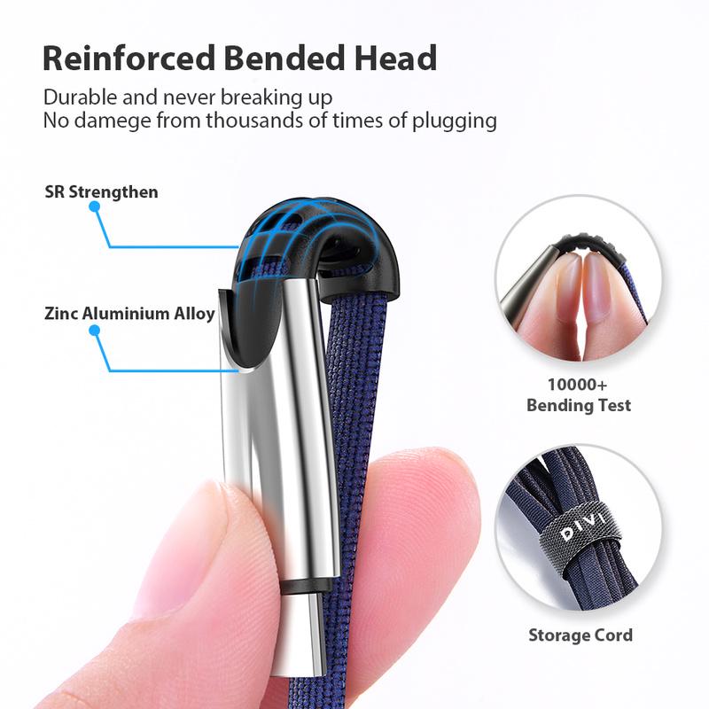 Алюминиевый сплав 6А, линия быстрой зарядки, зарядный кабель 1 м/2 м, подходит для Android Apple Type-c iPhone ipad OPPO oneplus Samsung