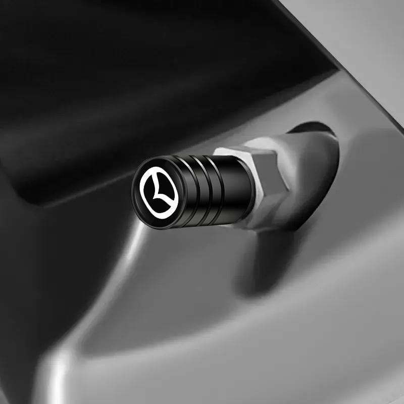 4Pcs Metal Car Wheel Tire Valve Caps Stem Case Cover For Mazda CX30 5 6 CX5 CX-60 MX3 CX3 MX30 CX9 MX5 RX8 CX7 Axela MS Demio GH h5