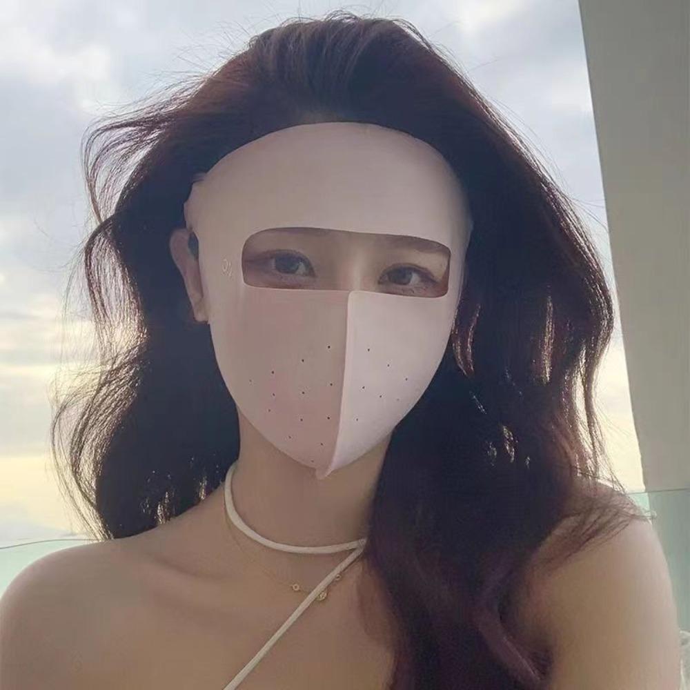 Anti-UV Ice Silk Mask Full Face Sun Protection Riding Face Mask Hot Sale Face Veil Outing