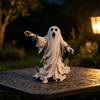 Фигурка призрака на Хэллоуин, Жуткая статуэтка призрака с лицом, кричащим, из смолы для полки в помещении, центральный элемент стола, декор для домашнего офиса