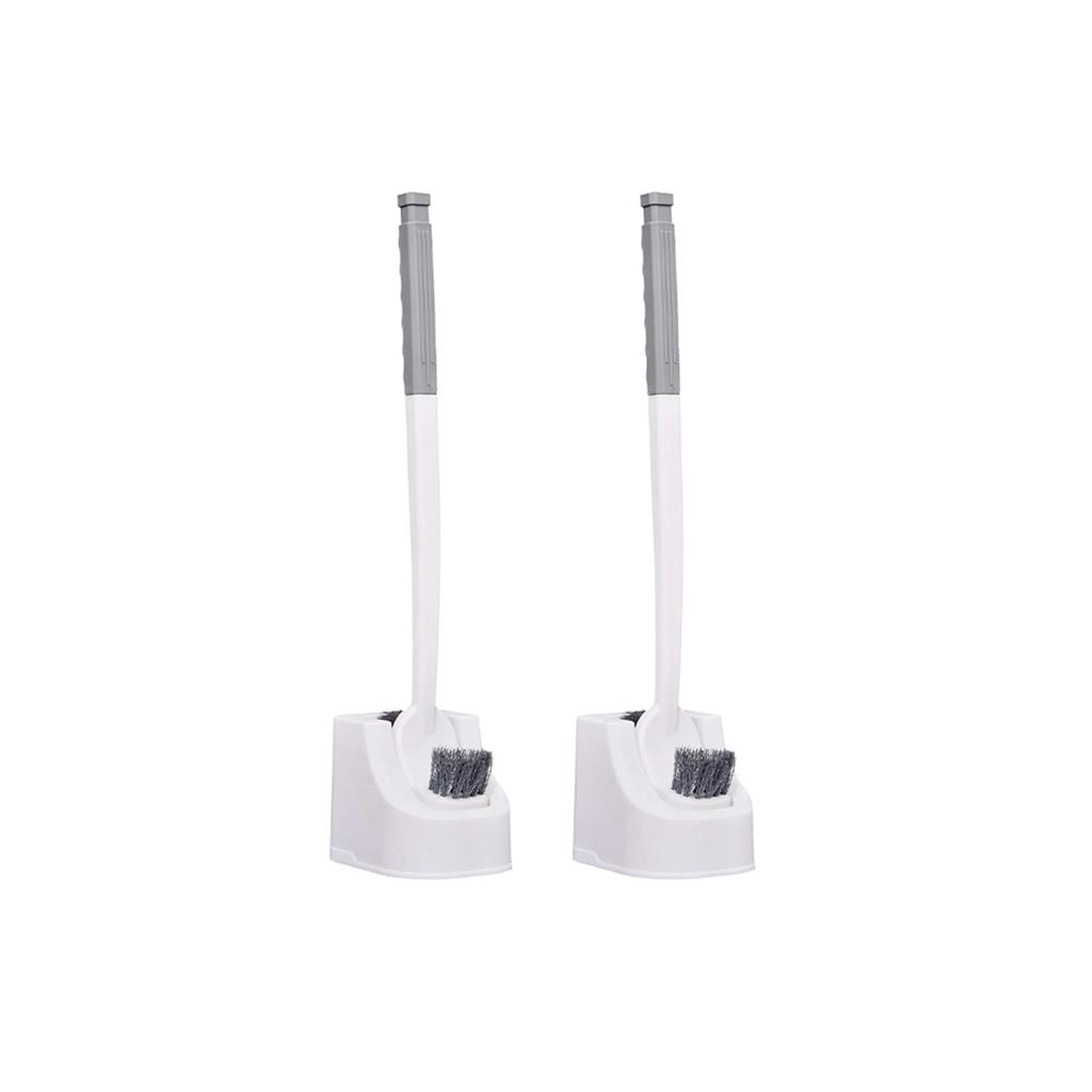 PP туалетная щетка с двойной головкой и подставкой для чистки без мертвых углов Туалетный унитаз-приседание с удлиненной жесткой щетиной для специального использования