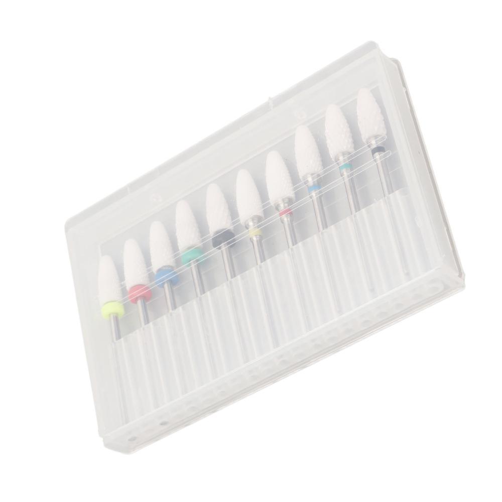 10pcs Multi-purpose For Grinding, Cleaning And Polishing Nail Drill Bits Organizer