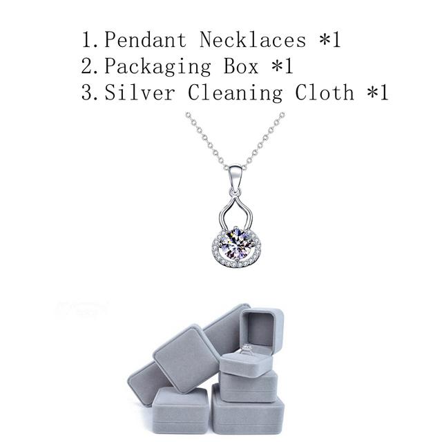 Настоящее ожерелье из муассанита 1,0 карата, роскошное ожерелье из стерлингового серебра 925 пробы с подвеской в ​​виде тыквы для женщин, сверкающие свадебные украшения для невесты