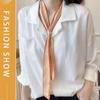Ribbon Headband Printing Tie French Printed Scarf Silk Scarf Korean Style Scarves Small Long Scarf