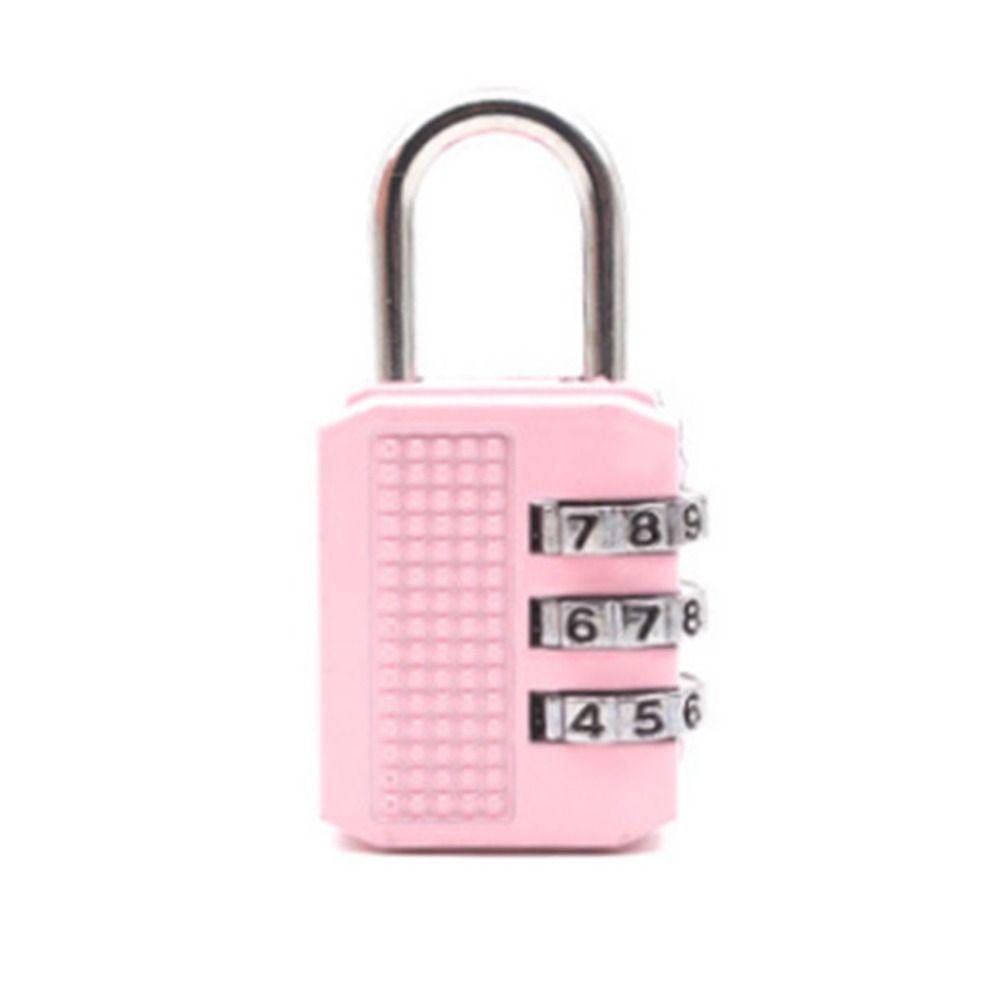 Lock 3 Dial Digit Password Lock Dormitory Cabinet Lock Backpack Zipper Lock Luggage Padlock