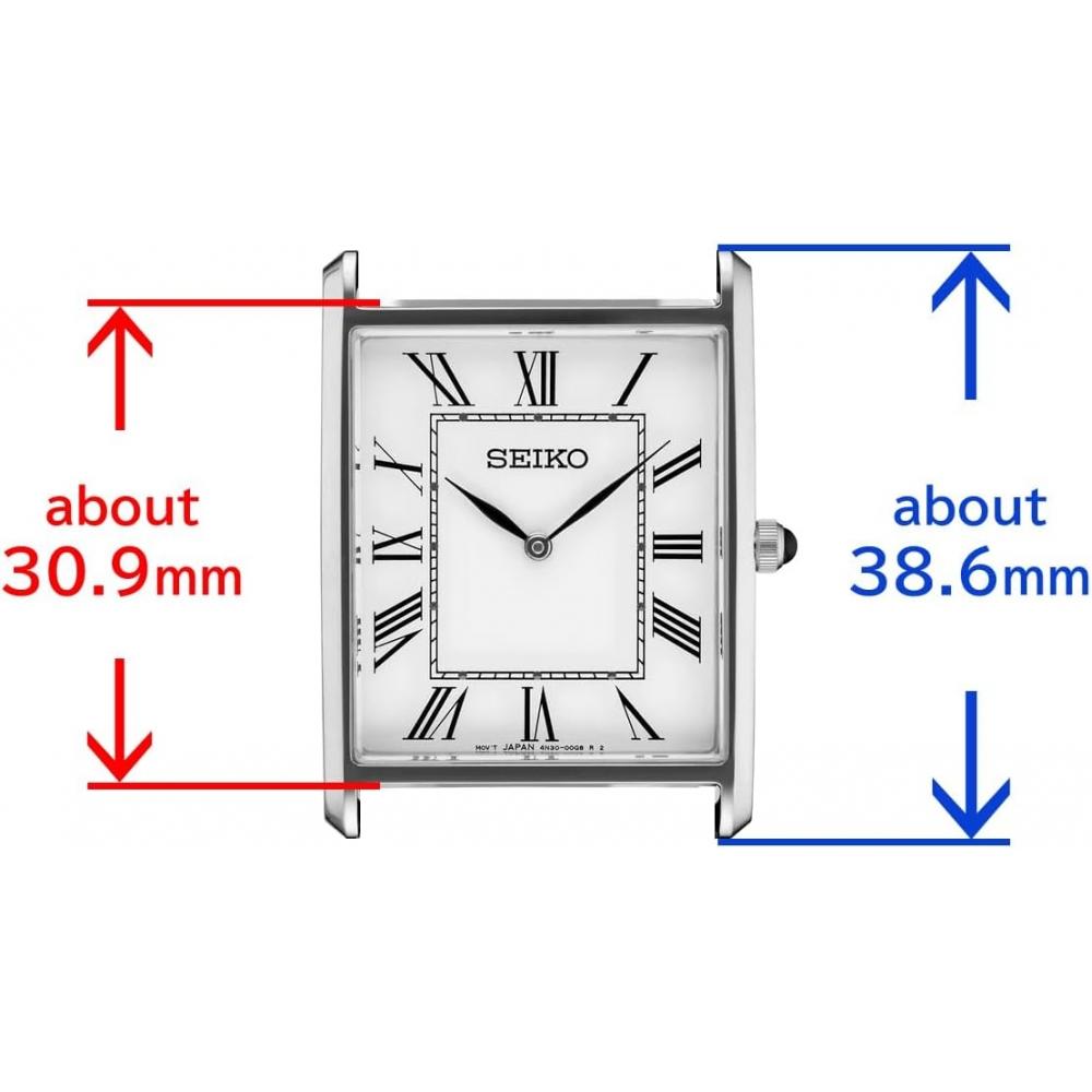 [Seiko] Мужские часы Seiko S Square deSign с кварцевым механизмом Swr049 Белый циферблат X Черный кожаный ремешок [Продукт, ввезенный по параллельному импорту]