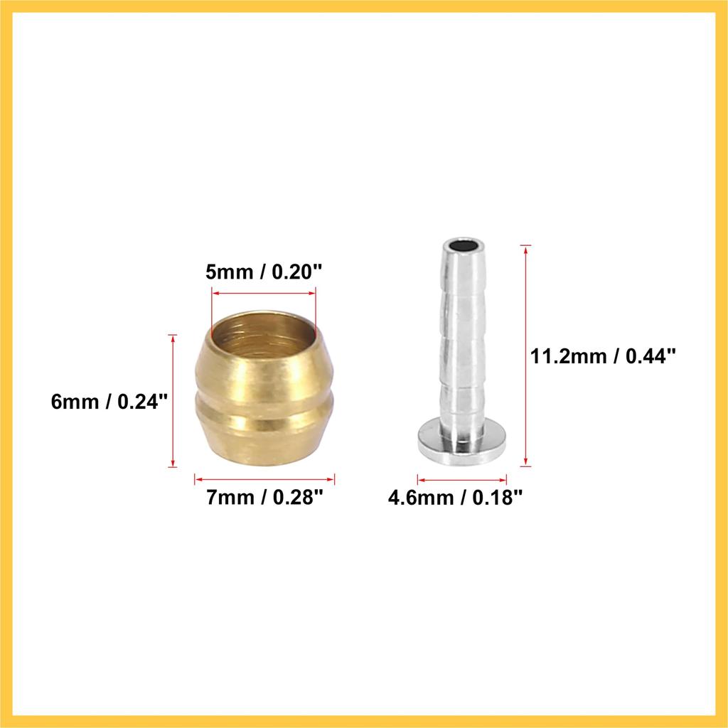 BULLSPANN Bicycle Brake Hose and Brass Connection Insert Kit BH90 Motorcycle Hydraulic Disc Brake Hose for Shimano Bicycle 1 Set