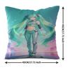 Hatsune Miku Cyberpunk Throw Pillow Futuristic Mecha Anime Cushion For Gaming Room Teens Room Sofa Bedroom Decor Gift For Fans