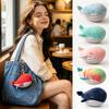 12cm Plush Whale Pendant Soft Stuffed Sea Animal Plush Toy Cartoon Blue Whale Keychain Bag Decoration Cute Birthday Gift