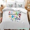 Комплект постельного белья Alphabet Lore Single Twin Full Queen King Size Комплект постельного белья Aldult Kid Bedroom Duvetcover Sets Anime Bed Sheet Set