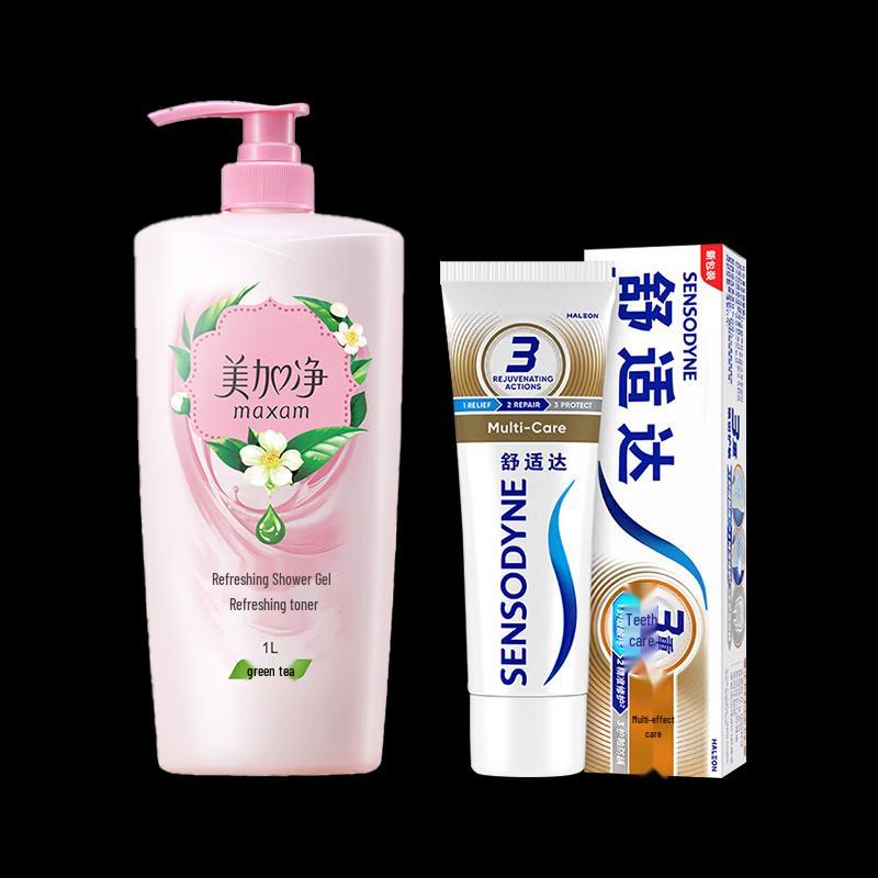 Maxam Refreshing Body Wash 1L and Sensodyne Multi-Care Toothpaste 120g Set