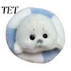 Kids Party Favor Cute Baby Seal Plush Keychain, Soft Fluffy White Mini Bag Gift for Thanksgiving Charm, Stuffed Ocean Animal Key Ring Accessory