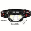 1200mAh Ultra Bright LED Rechargeable Headlight with Motion Sensor and 8 Lighting Modes Suitable for Outdoor Camping, Running, and Fishing