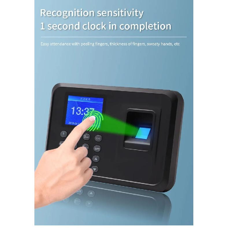 Biometric Fingerprint Attendance Machine Electric Time Clock USB Recorder with Offline Staff Data Management System