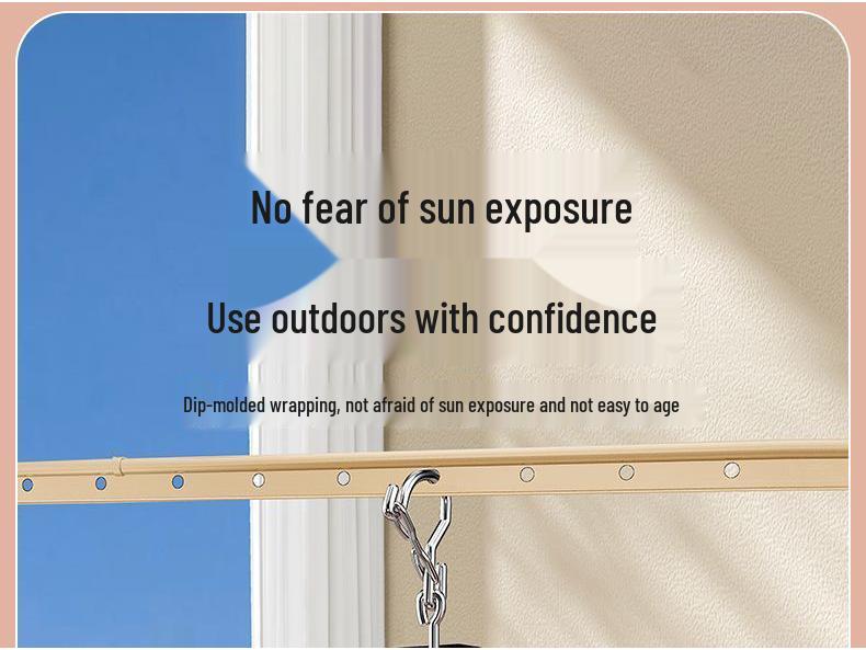 Stainless Steel Windproof Drying Rack with 24 Clips - Multifunctional Clothes and Sock Hanger