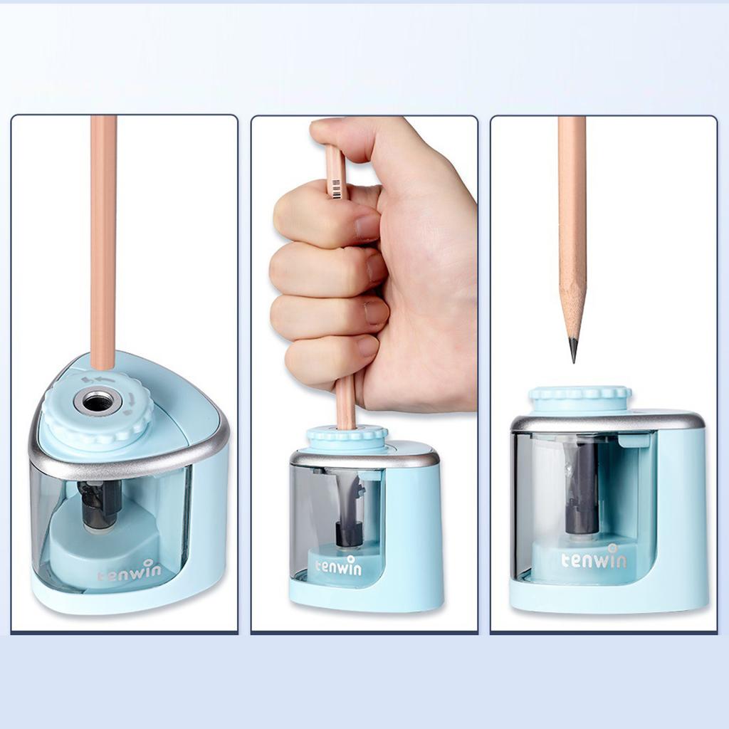 Электрическая точилка для карандашей Полуавтоматическая Работает от батареек Простое управление Точилка для карандашей для детей