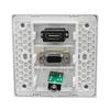Standard 86mm HDTV VGA 3.5mm Wall Outlet Plate for Multimedia Connectivity Easy Solderless Setup in Various Setting