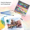 Набор твердых акварельных красок с кистью для воды и портативный дорожный набор акварельных красок для художников-начинающих, подходит для детей и взрослых, 168 цветов