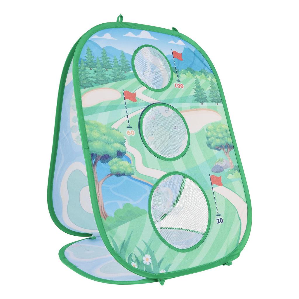 Golf Game Mat Set Throwing Hitting Kit Portable Golf Practice Set 3 In 1 for Children Outdoor Indoor