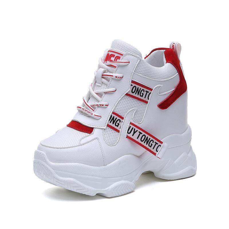 Fashion Hot Sales Trendy Shoes Women High Top Sneakers Women Platform Ankle Boots Basket Femme Chaussures Femmes Height Increase Sneaker