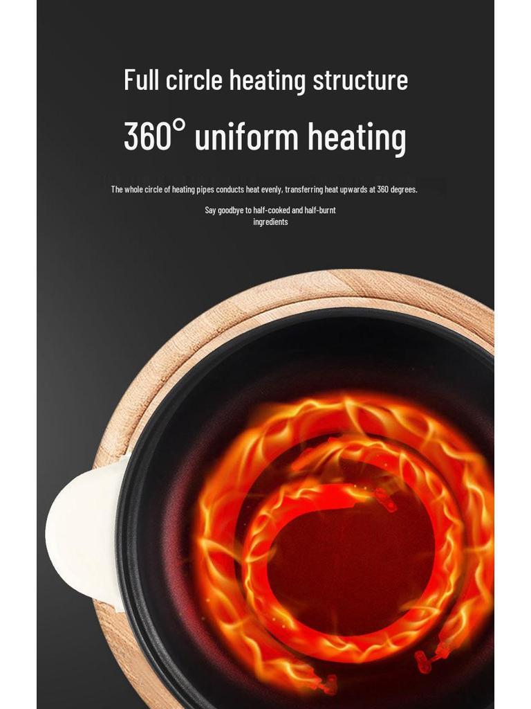 Многофункциональная мини-электрическая сковорода вок, кастрюля для хот-пота и рисоварка для общежитий и домашних хозяйств