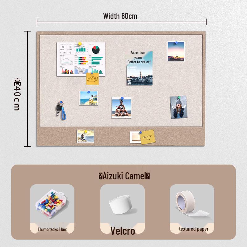 Creative Felt Cork Board Wall Sticker - Punch-Free Decorative Photo Wall Atmosphere Panel