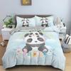 Cartoon Animal Duvet Cover Set Kids Lion Hippo Giraffe Pattern Bedding Set,Duvet Cover Comforter Bed Set Quilt Cover Pillowcase