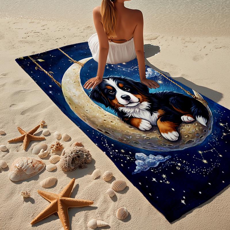 Bernese Mountain Dog Stars Beach Towel, Super Soft Microfiber, Gift for Her/Him, Birthday, for Pool, Beach, Travel, Home Decor Fan gifts