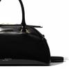 Tory Burch Logo Design Leather Bowling Bag Women Handbags Black 178799-001